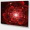 Designart - Fractal Flower Clear Red Digital Art - Floral Canvas Art Print